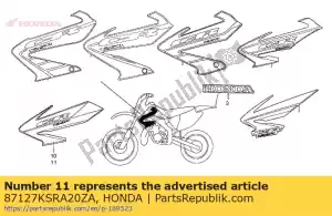Honda 87127KSRA20ZA mark, l. radiator shroud - Bottom side