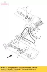 Aqui você pode pedir o conjunto de árvore de cames 1 em Yamaha , com o número da peça 2MBE21700000: