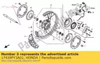 17439PY3A01, Honda, collier, tube (7,5-11,5) (b honda xl transalp v vtx  c1 va vtx1800c1 xl700va 700 1800 , Nouveau