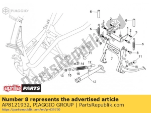 aprilia AP8121932 ?ruba do mocowania centralnej podstawy - Górna strona