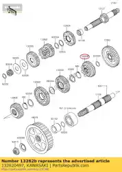 Here you can order the gear,output 4th,31t from Kawasaki, with part number 132620497: