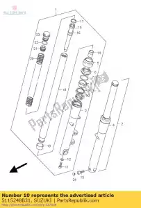 suzuki 5115248B31 guide, fourche inne - La partie au fond