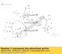 2B004761, Piaggio Group, lh voorruit steun moto-guzzi zgulhg00 zgulhu02 zgumaa00 850 2018 2019 2020 2021 2022, Nieuw