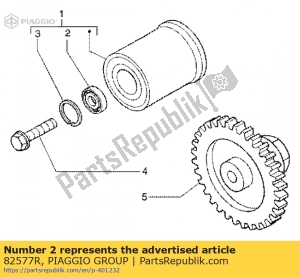 aprilia 82577R bearing - Bottom side