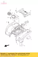 3B4W216B4100, Yamaha, parafango posteriore comp.2 yamaha yfm 550 700 2010, Nuovo