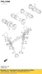 Here you can order the spring,valve from Suzuki, with part number 1292148G10: