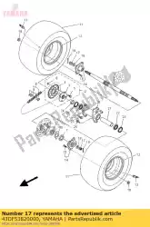 Here you can order the nut, axle from Yamaha, with part number 43DF53820000: