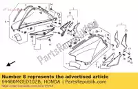 64480MGED10ZB, Honda, couvrir l'assy., l. réservoir d'essence honda vfr  f crosstourer x dtc fd xd dct vfr1200f vfr1200fd 1200 , Nouveau