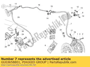Piaggio Group GU03658801 przewód hamulcowy - Dół