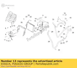 Here you can order the rear air duct from Piaggio Group, with part number 656614: