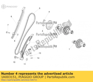 aprilia 1A003151 screw w/flange m 8x10.3 - Upper side