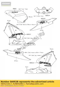 Kawasaki 560521617 merk, staartomslag, ninja - Onderkant