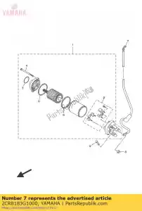 yamaha 2CR8183G1000 cordon comp. - La partie au fond