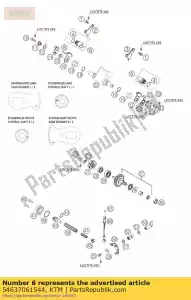 ktm 54637061544 rolo de controle cpl. r / s 250'96 - Lado inferior