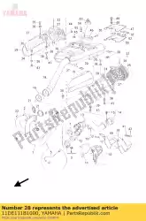 Ici, vous pouvez commander le isolant 1 auprès de Yamaha , avec le numéro de pièce 11DE111B1000: