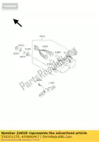 230251270, Kawasaki, Lampstaart zx900-c1 kawasaki zr zx 600 750 900 1998 1999 2000 2001 2002 2003, Nieuw