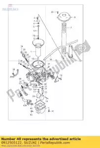 Suzuki 0912505122 parafuso, silenciador c - Lado inferior