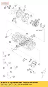 ktm 58432001144 fuera del cubo de embrague cpl.79-t lc4 04 - Lado inferior