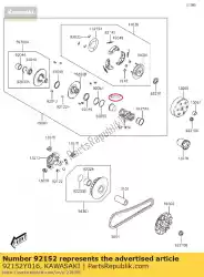 Here you can order the collar,seal from Kawasaki, with part number 92152Y016: