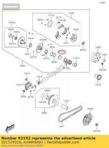 Kawasaki 92152Y016 collar,seal - Bottom side