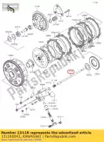 131160042, Kawasaki, rod-push ej800abf kawasaki  w 800 2011 2012 2013 2014 2016 2018 2019 2020 2021, Novo