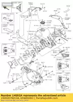 14092078651B, Kawasaki, couvercle, réservoir, cnt, m.m.c.gra kawasaki zx10r ninja  winter test edition krt replica abs zx1000 s r zx 10r 1000 , Nouveau