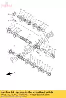 5KE174210000, Yamaha, Essieu, entraînement yamaha tz 250 2000 2001 2002, Nouveau