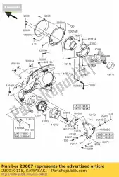 Ici, vous pouvez commander le objectif-comp, lampe secondaire vn1700b9f auprès de Kawasaki , avec le numéro de pièce 230070118: