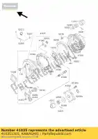 410351305, Kawasaki, panel-assy-brake, rr, r klf400-b kawasaki klf 300 2000 2001 2002 2003 2004 2005 2006, Nieuw