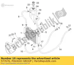 Aqui você pode pedir o tubo de entrega de óleo em Piaggio Group , com o número da peça 577676: