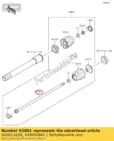 920011624, Kawasaki, Bullone flangiato z1100 kawasaki  gpz 636 1000 1100 1985 2017 2018 2019 2020 2021, Nuovo