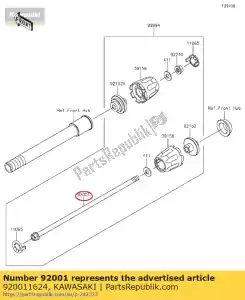 kawasaki 920011624 tornillo bridado z1100 - Lado inferior