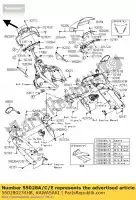 550280234H8, Kawasaki, motorkap, upp, lh, ebbenhout kawasaki er6f  d ex650 c er 6f abs 650 , Nieuw