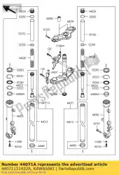 Here you can order the damper-assy,fork,lh,s. Bl from Kawasaki, with part number 44071111432A: