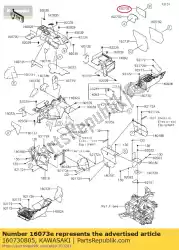 Qui puoi ordinare 01 isolatore, console centrale da Kawasaki , con numero parte 160730805: