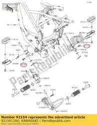 Ici, vous pouvez commander le boulon, douille, 10x20 auprès de Kawasaki , avec le numéro de pièce 921541180: