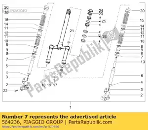 Piaggio Group 564236 gasket ring - Bottom side