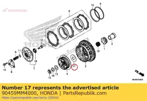 honda 90459MM4000 rondelle, 60x25x2 - La partie au fond