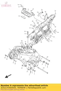 yamaha 2CR214360000 brkt., muff. 2 - Bottom side