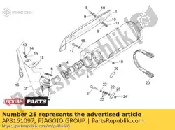 Aqui você pode pedir o pino de fixação inferior em Piaggio Group , com o número da peça AP8161097: