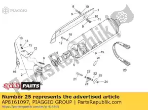 Piaggio Group AP8161097 pino de fixação inferior - Lado inferior