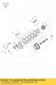 triumph T1174600 plate, clutch pressure - Bottom side