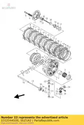 Here you can order the spring,clutch r from Suzuki, with part number 2312544G00: