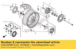 Here you can order the collar, rr. Axle distance from Honda, with part number 42620MBT610: