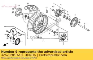Honda 42620MBT610 collar, rr. axle distance - Bottom side