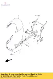 suzuki 5181148GA0 cover,headlamp - Bottom side