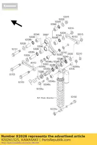 kawasaki 920261525 spacer,15.2x32x1.6 kx125-l1 - Bottom side