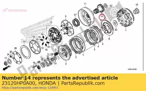 Honda 23120HP0A00 gear comp., drive (29t) - Bottom side