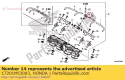 Aquí puede pedir conjunta, cinco vías de Honda , con el número de pieza 17201MCJ003: