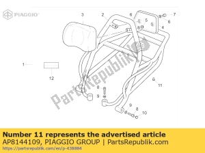 aprilia AP8144109 pasador de fijación - Lado izquierdo